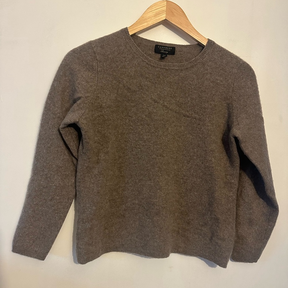 100% Cashmere Grey/Brown Sweater
